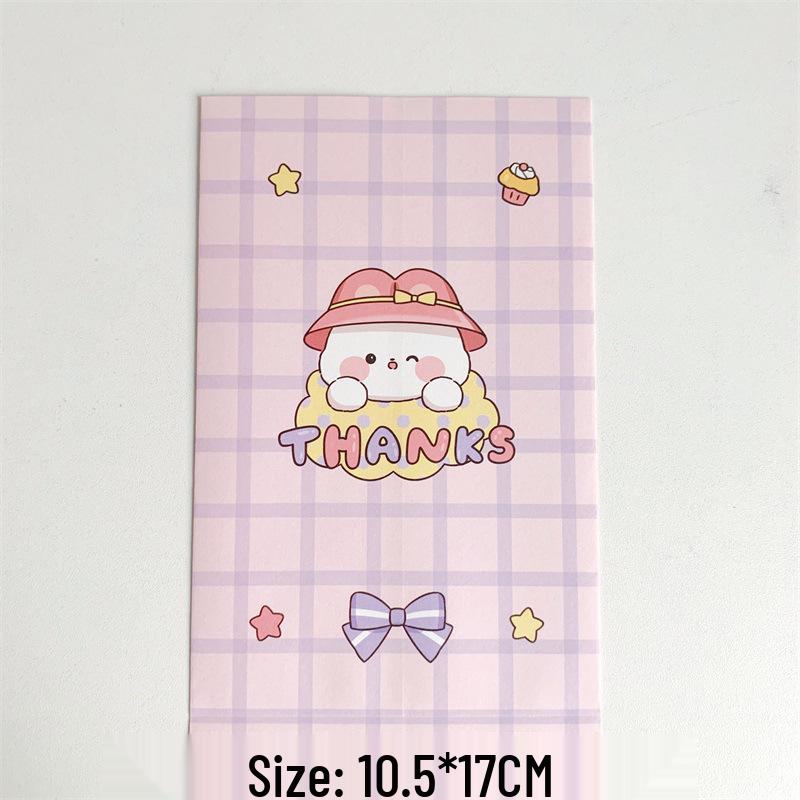 Christmas Bear Themed Laminated Paper Bag for Baking & Jewelry Storage