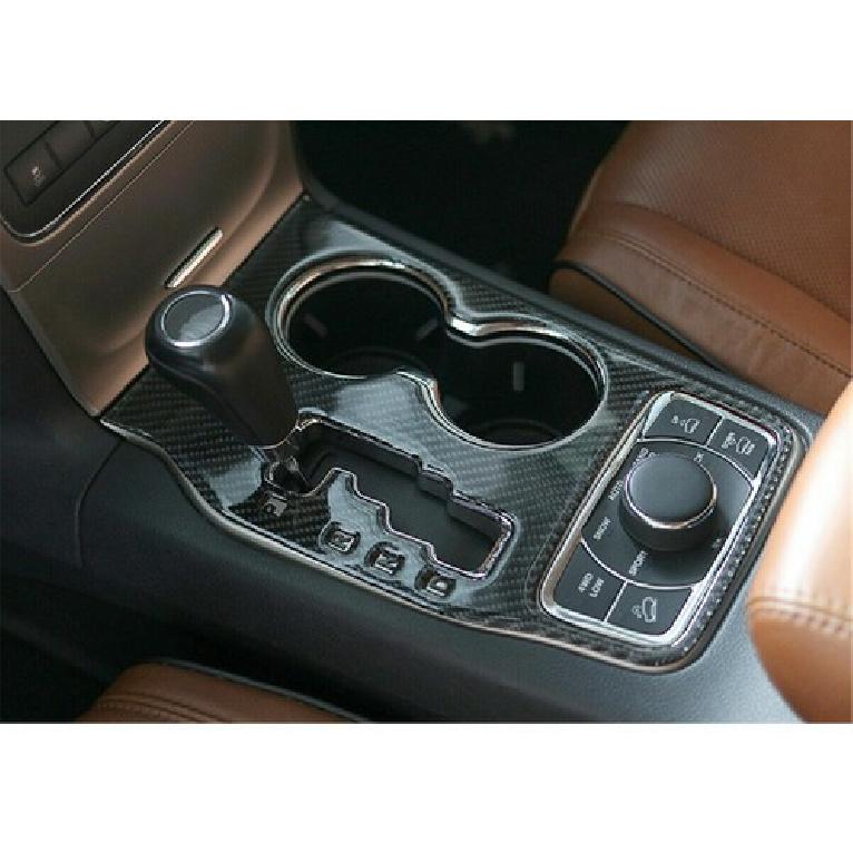 Console Gear Shift Box Cover Trim for Jeep Grand Cherokee 2011-2013 Carbon Fiber