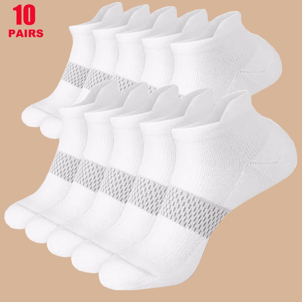 Xiaomi Women's Mesh Breathable Ankle Socks 10 Pairs - Pastel Multicolor with Subtle Floral Print