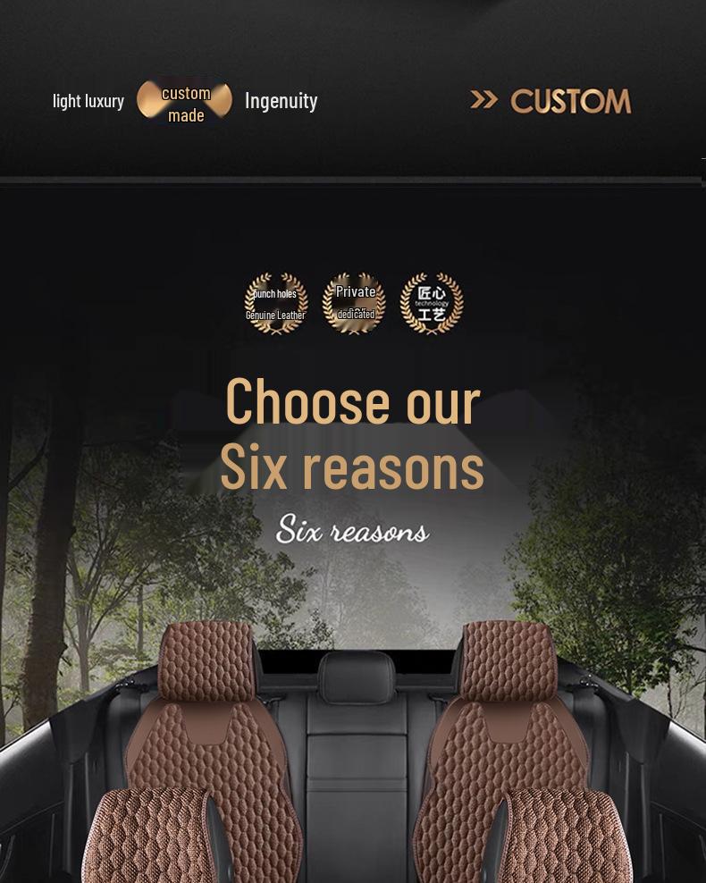 Geely Haoyue L Luxury Breathable Linen Seat Covers for Five-Seaters
