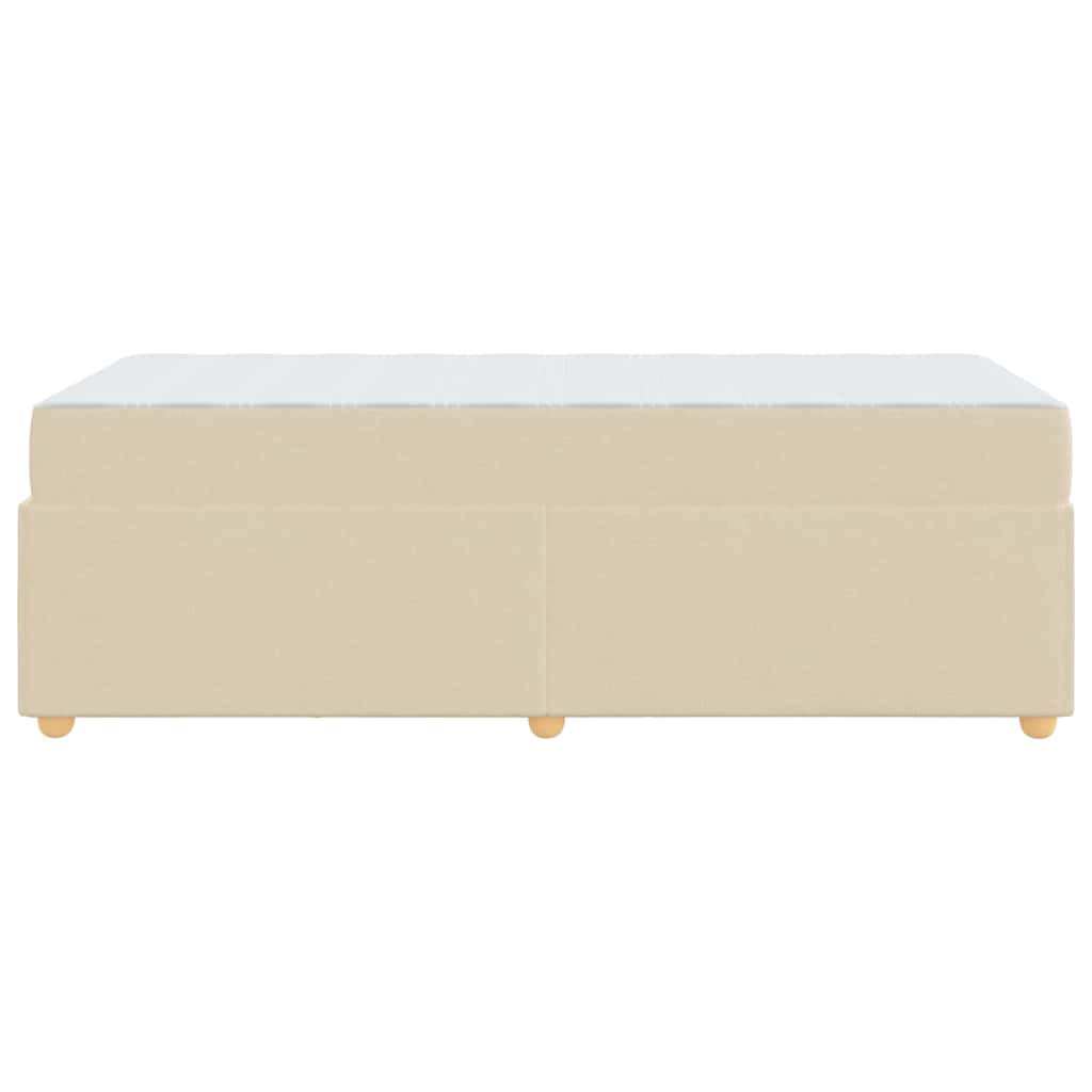 Bed Frame with Mattress Cream 90 x 190 cm Fabric