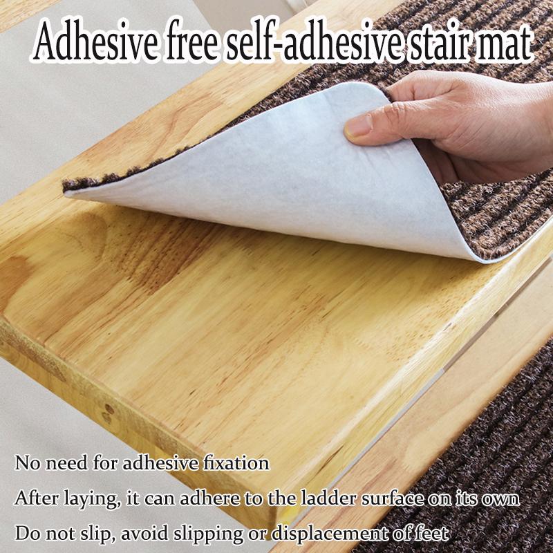 15PCS New Staircase Silent Pad, Step Pad, Anti Fall Floor Pad, Self-adhesive PVC Non Slip Pad with Double Stripes