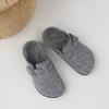 Winter Baotou Slippers Women's Round Head Deep Mouth Suede Belt Buckle Soft Sole Non-slip Wear-resistant Flat Shoes