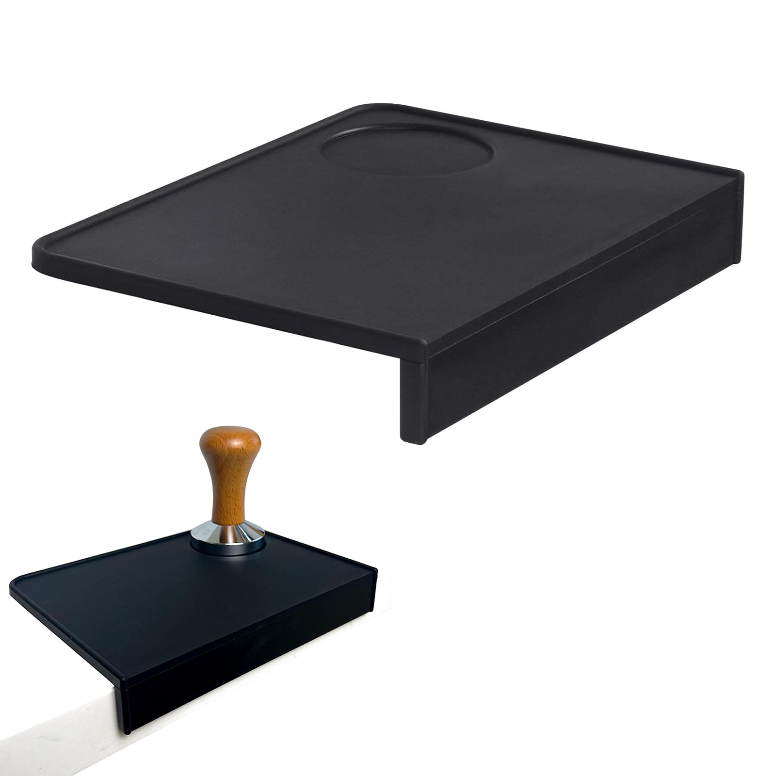 

RICISUNG Tamper Mat, Coffee Tamper Mat, Espresso Tamping Mat, L-Shaped, Silicone, Washable, Coffee Supplies, for Home and Commercial Use