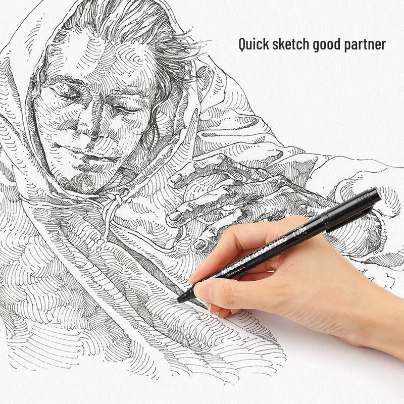 Guangna 8050 Needle Point Archival Ink Pen Set for Sketching and Outlining
