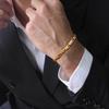 Gold Color Handmade Chain Bracelets for Men,Waterproof Stainless Steel Chain Wristband,Causal Simple Jewelry Gift