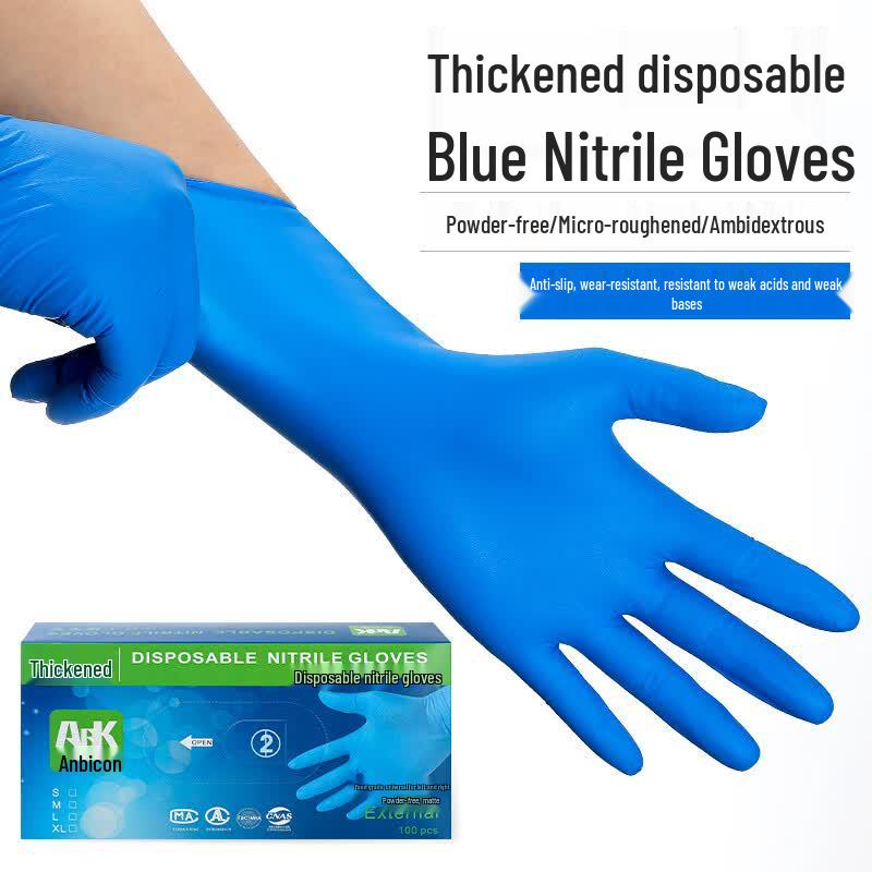 Anbikang Food-Grade Dark Blue Nitrile Gloves