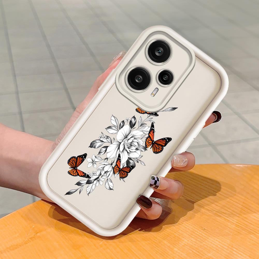 

Мягкий силиконовый квадратный чехол с рисунком лестницы для телефона, полное покрытие, противоударный защитный резиновый чехол для камеры для Xiaomi Redmi Redmi Note 13 Pro 4G белый