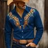 Besticktes Langarmhemd im Westernstil, Cowboy-Mode-Essential