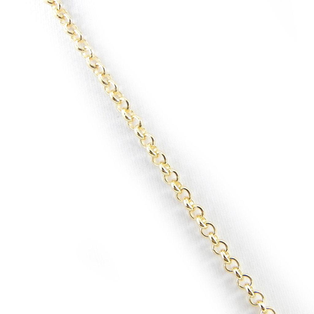 Altesse [G6890] - Colier placat cu aur „Scarlett” aur alb - 16x10 mm