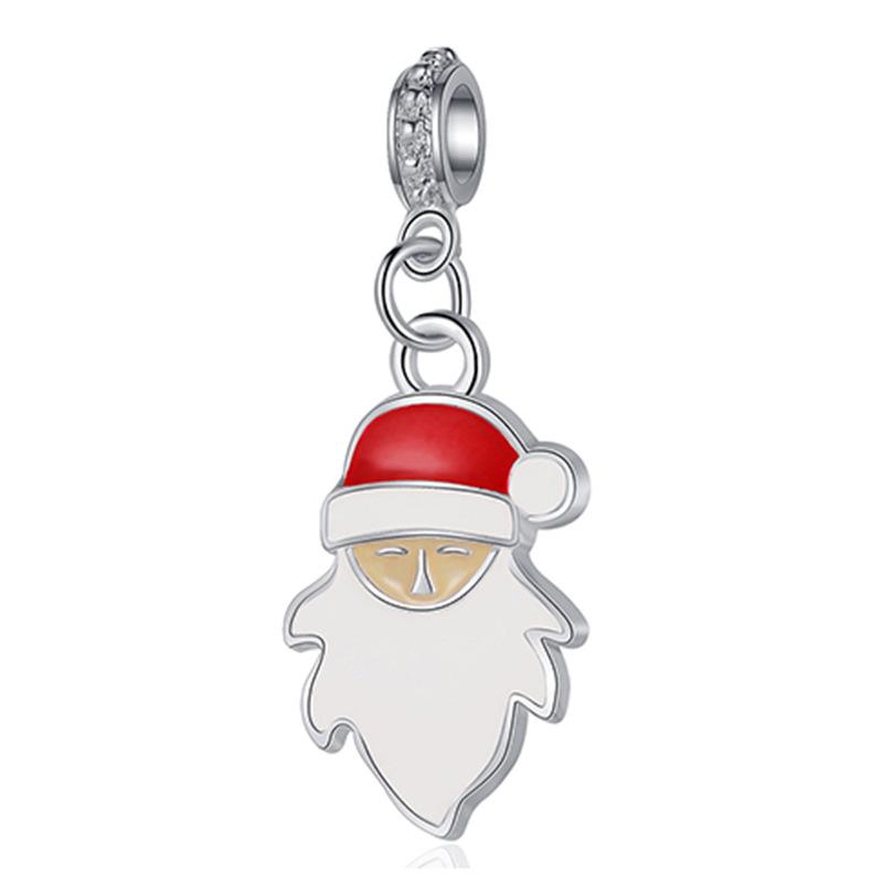 Christmas Series Alloy Santa Claus Beads For DIY pulsera Bracelet necklace accessories Women Fine Jewelry Gifts
