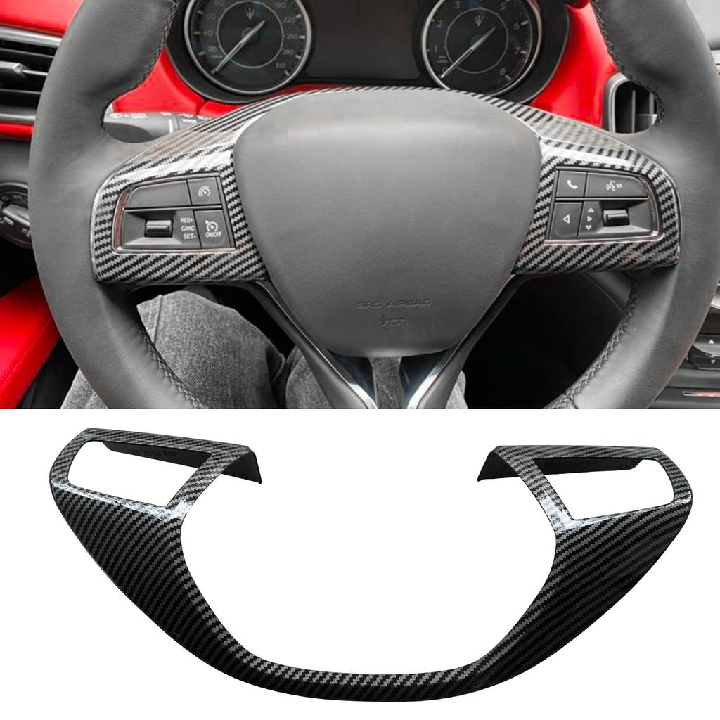 Car Steering Wheel Decoration Cover Stickers Trim for Maserati Levante 2016-2026 Ghibli 2014-2026 Auto Interior Accessories ABS