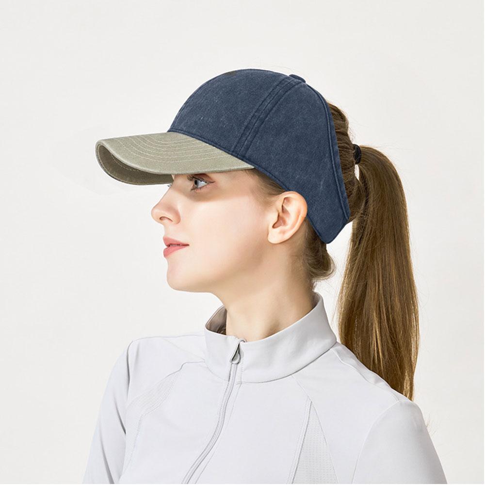 Outdoor Sports Sun Hat for Women Hign Ponytail Baseball Cap Empty Top Ponytail Hole Peaked Caps Messy Bun Ponytail Baseball Cap