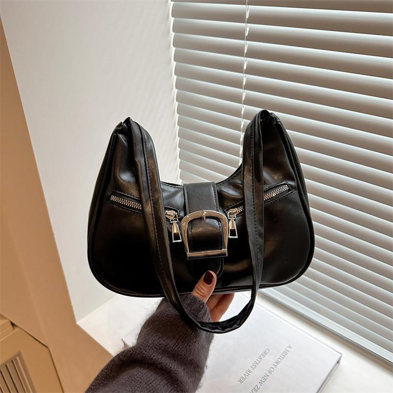 Stylish Retro French Design Underarm Bag For Winter With Soft Pu Material And Multiple Colors