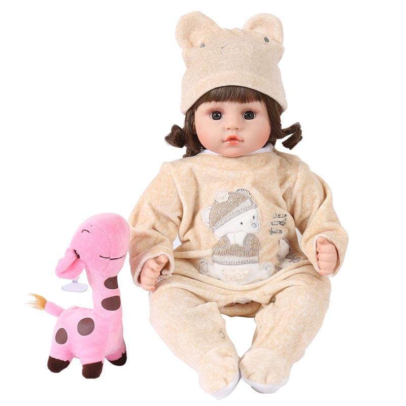 Large Rebirth Doll Realistic Speaking Baby Doll Soft Vinyl For Kids Dress Up Gift Ideal For Girls