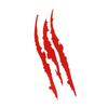 2 Pcs Claw Car Stickers Cool Unique 35cm Length Monster Claw Car Sticker for Headlights Hood Red