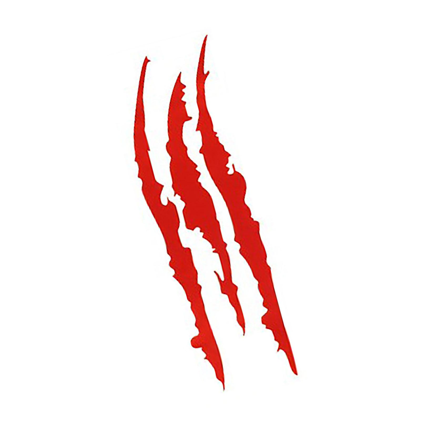

2 Pcs Claw Car Stickers Cool Unique 35cm Length Monster Claw Car Sticker for Headlights Hood Red червоний