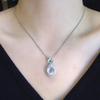 Original Gentle Style Natural Ice Chalcedony Necklace For Women Exquisite Fashion Pendant High Quality  Jewelry Wedding Gift