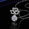 Romantic 2 Carat Swan's Kiss Moissanite Pendant Necklace