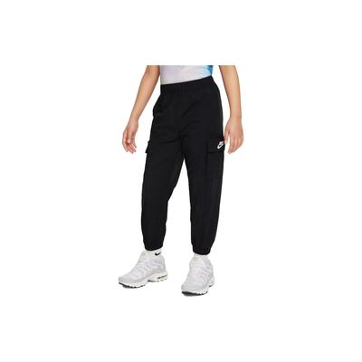 Knitted Sports Pants With Solid Color Logo Kids Bottoms Black FQ3666-010