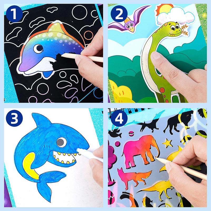 First-Class Kid High-Standard Scratch Top-Grade Art Top-Grade Play Collection Kit Superior-Grade Colouring Superior-Grade Book Self-Assembly