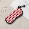 Red Heart Pattern Soft Sunglasses Case, Portable Valentine Print Eyeglasses Protective Pouch, Lightweight Travel Spectacle Bag Accessories