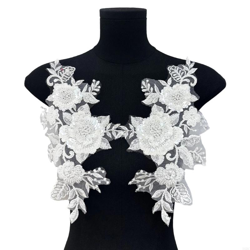 Пришивание термоаппликаций-цветов с вышивкой пайетками для легких поделок Полиэстер