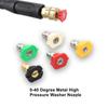 5 st Högtryckstvätt Sprutmunstycke Spets Med 1/4" Tums Anslutning Hane Gänga 0 15 25 40 Graders Vattenstråle