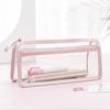Transparent Exam Pencil Case - Simple Stationery Bag for Primary School Students and Women