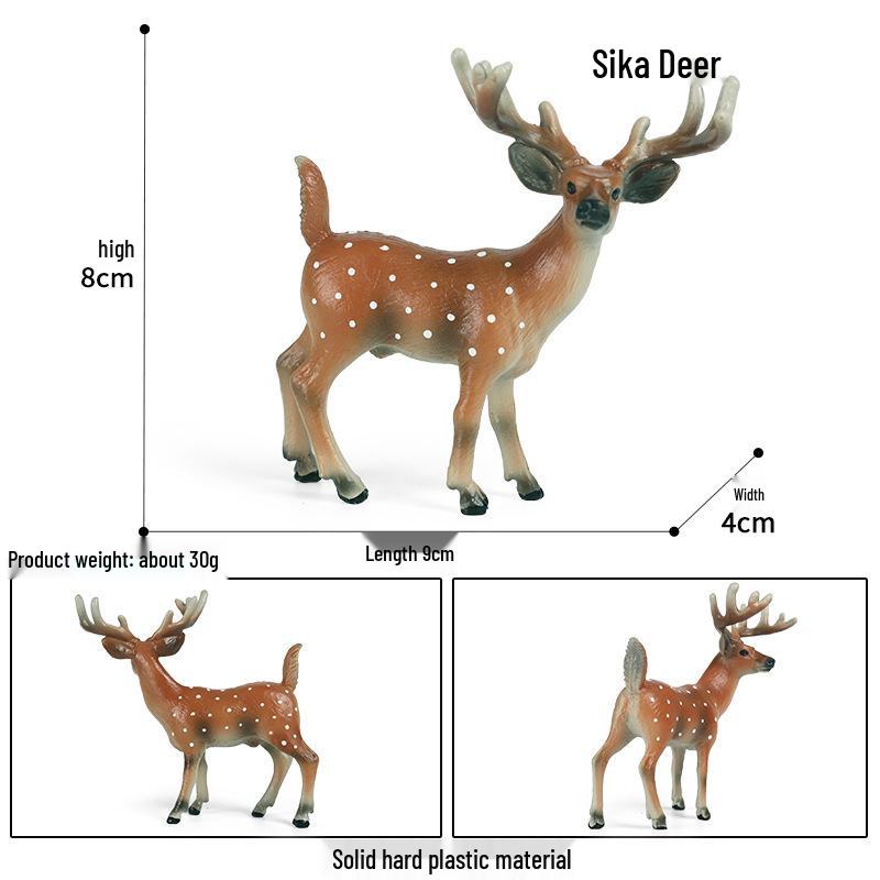 Cross-Border Christmas Wildlife Deer Model Cake Decoration Set