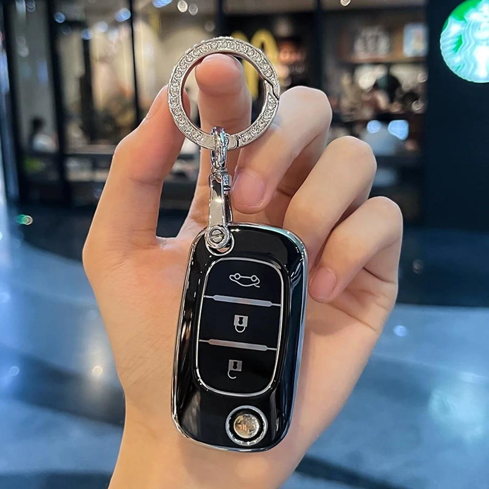 3 Buttons TPU Key Case Cover for LADA Vesta Granta XRay Kalina Priora Sedan Sport for Renault Fluence Clio Megane for Mercedes
