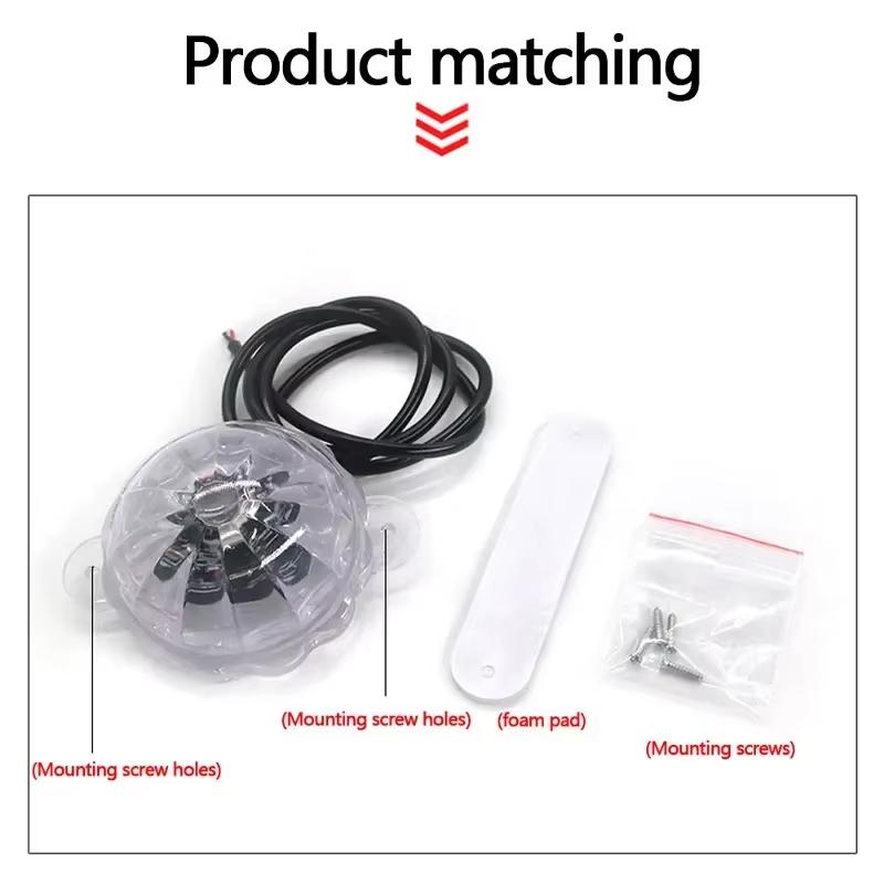 Motorcycle LED Chassis Light RGB Flash Strobe Lamp Motorbike Decoration Atmosphere Light Universal 12V Motorcycle Light