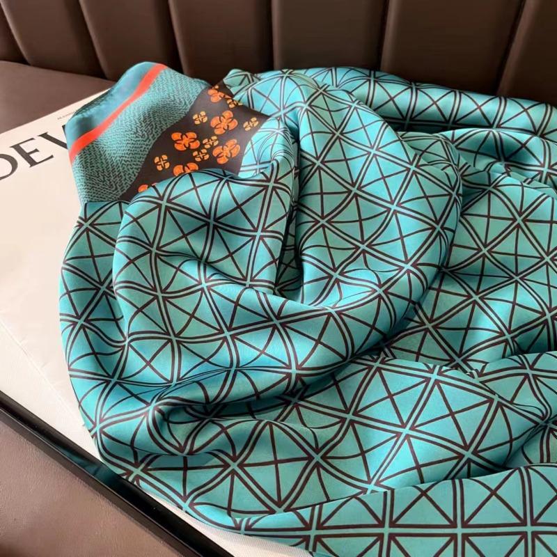 Women S Fashion Silk Like Scarf Spring Summer Sun Protection Beach Shawl