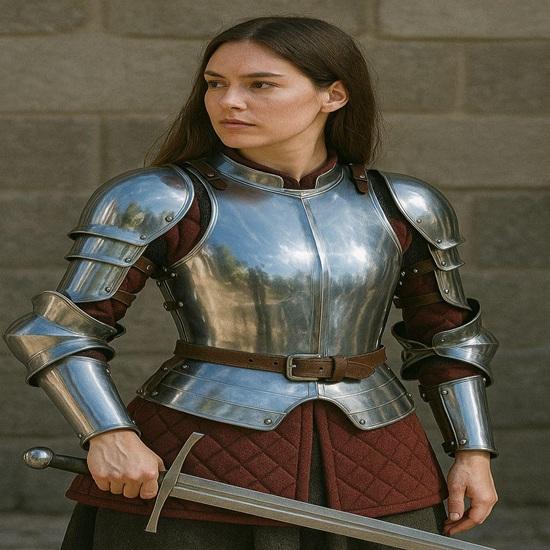 Handmade Women s Full Plate Armor Steel Knight Costume