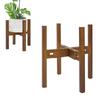 Adjustable Bamboo Plant Stand For Indoor Potted Plants Natural Material Durable Design