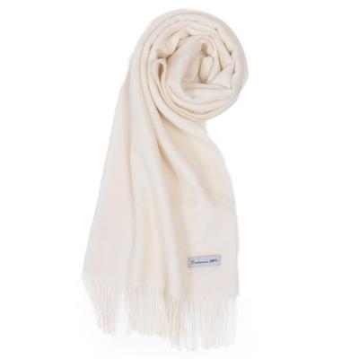 Saçaklı Kaşmir Eşarp CS0099 [HHayashiguchi] %100 Tasarım, (18. Beyaz kapalı)