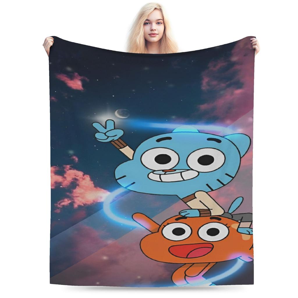 The Amazing World of g-Gumballs Blankets Fleece Multifunction Super Soft Throw Blankets for Bedroom Rug Piece