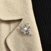 Luxury Rhinestone Flowers Imitation Pearl Brooches Women Sparkling Zircon Bowknot Brooch Pin Scarf Coat Suit Accessories Jewelry