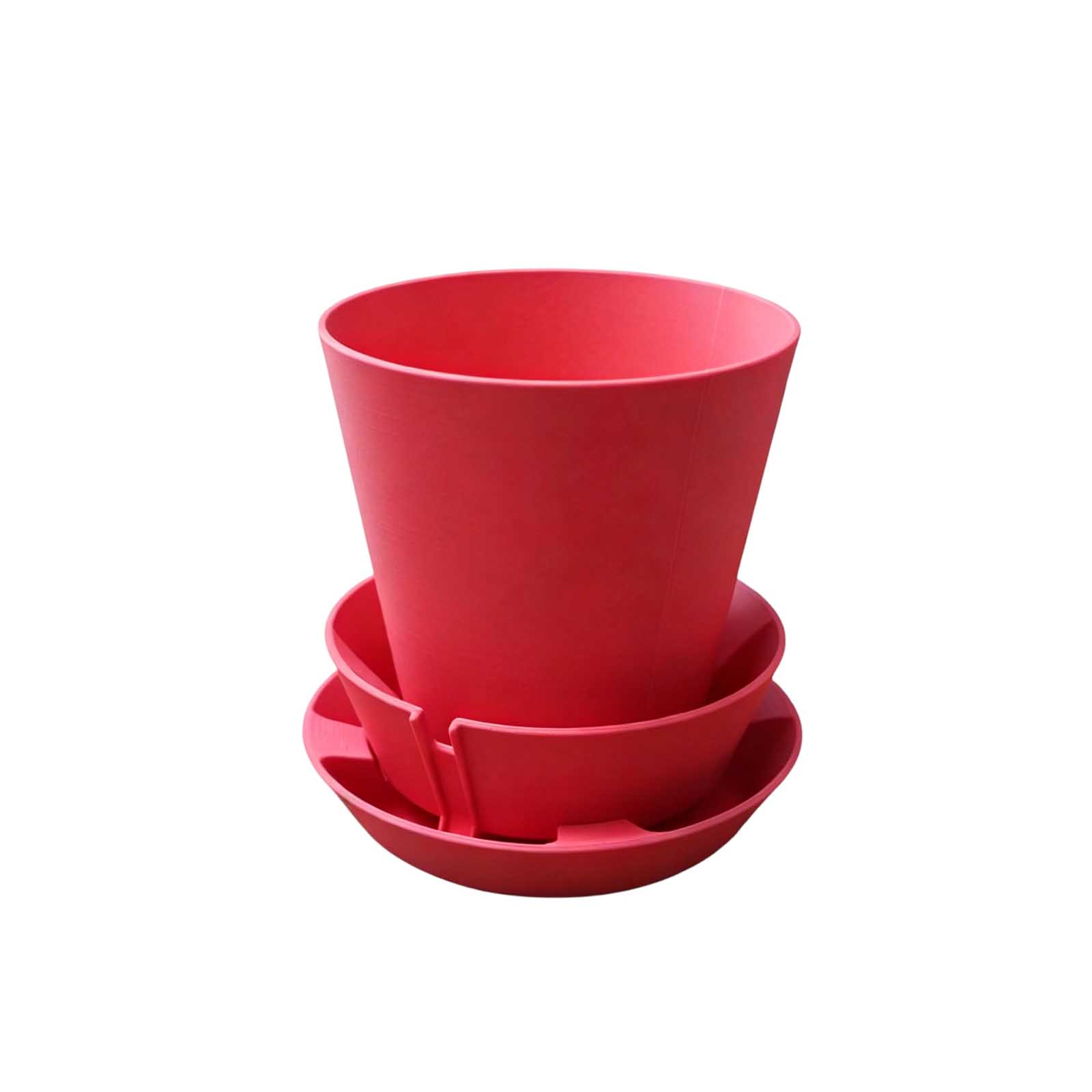 

Multifunctional Self-Watering Planter Pot with Water Storage System and Drainage Tray for Indoor and Outdoor Plants Suitable for Various Plant Types One Size червоний