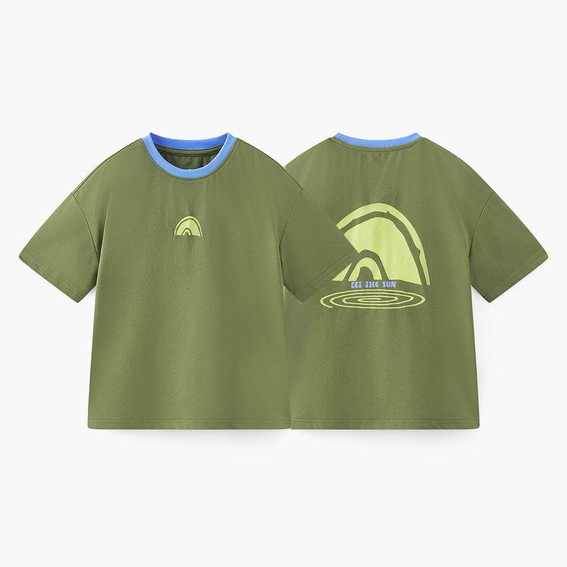 [Moisture-Absorbing and Quick-Drying] Mqd Children's Clothing Boys' Short-Sleeved T-Shirt Summer New Style Children's Cartoon Top Short-Sleeved
