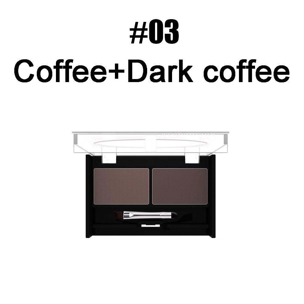 Eyeshadow Cake Makeup 2 Color Waterproof Eyebrow Powder Eye Shadow Eye Brow Palette + Brush Eyebrow Enhancer Professional