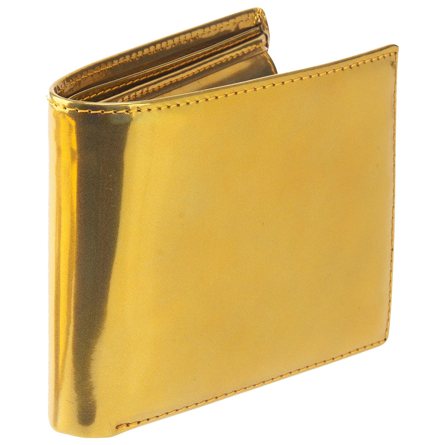 

Golbe Rainbow Gold Italian Leather Bifold Wallet C 1079 Gold