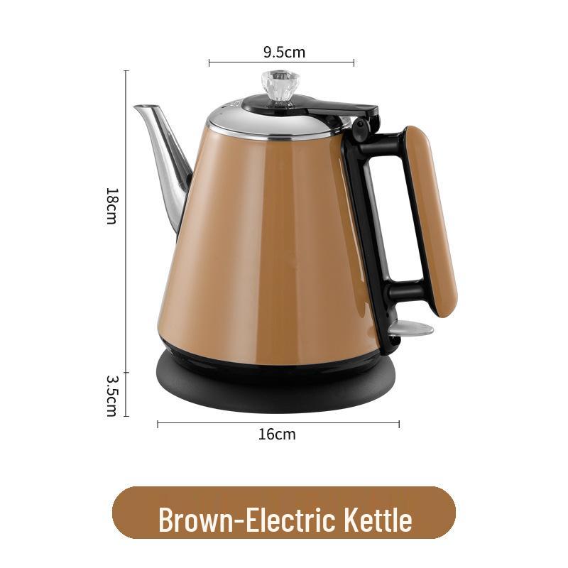 

Бытовой электрочайник большой емкости с длинным носиком и функцией автоматического отключения, конструкция против ожогов для быстрого нагрева воды темные хаки