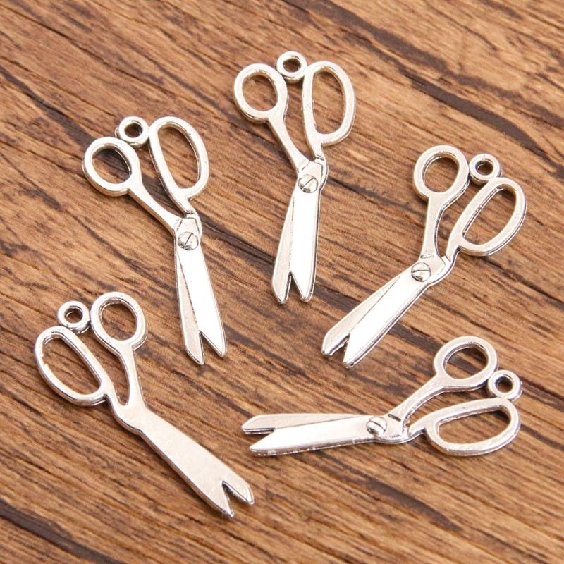 Pack of 30 Chic Silver Finished Antique Style Sewing Tools Pendants for Crafting Unique Jewelry and Accessories