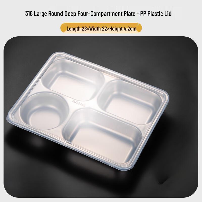 

Stainless Steel Divided Lunch Tray