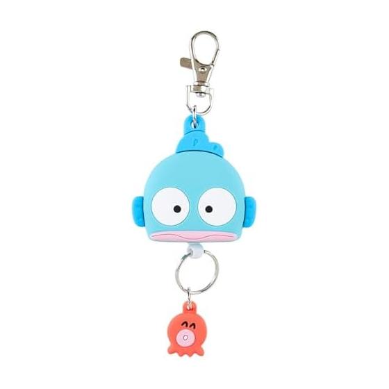 Sanrio Face-shaped Reel Keychain Hangyodon Key Mascot Half Fish HANGYODON 14 x 5.2 x 1.8cm Character 168971