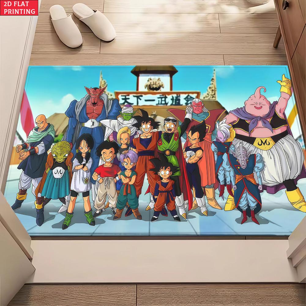 Anime Martial Arts Tournament Doormat,2D Print Absorbent Floor Mat,Entrance Rug for Bathroom Living Room Kitchen Home Decor Gift