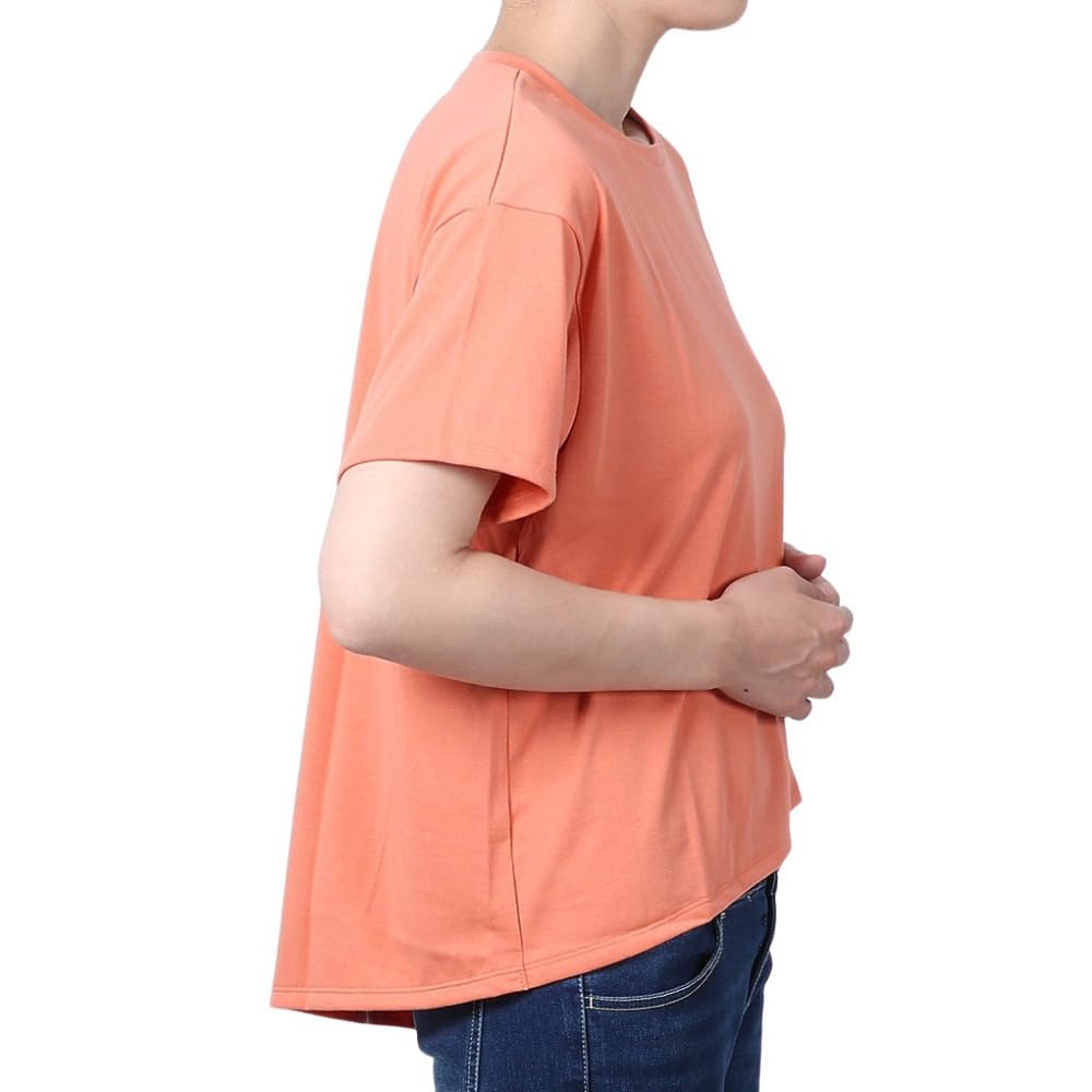 Danskin Asymmetric Big Tee In Orange Coral Women's T-Shirt