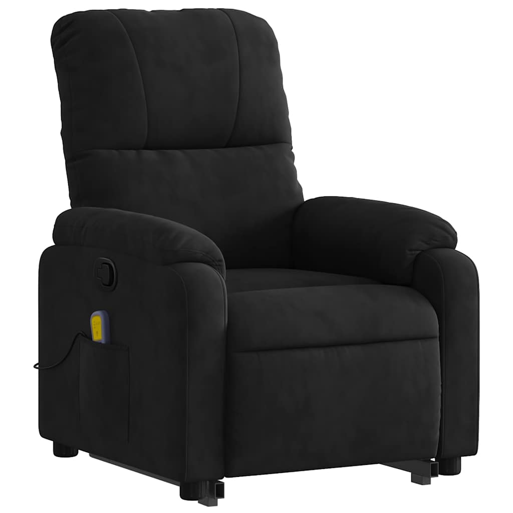 Vidaxl Lift Recliner Massage Chair, Reclining, Black, Microfiber