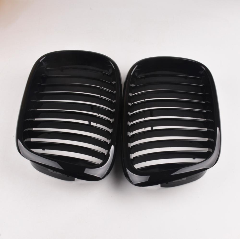 Front Center Matte black Wide Kidney Hood Grille Grill For BMW E39 525 528 530 535 M5 1997 2003